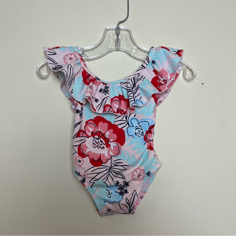 Janie and Jack FLORAL RUFFLE SWIMSUIT‎ size 3-6 months